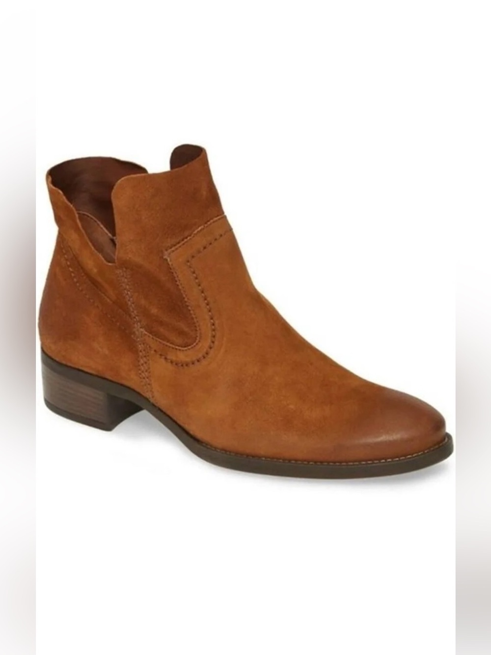 Paul Green Boston Bootie Women’s Cognac Brown Ankle Boot Size 8-8.5 US 5.5 UK